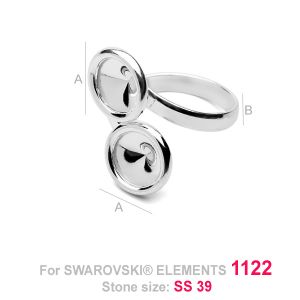 Base for rings Rivoli - OKSV 1122 2x8 MM DOUBLE RING ver.4