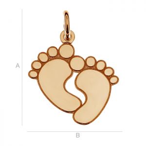Baby Feet Pendant, Silver Jewelry, LK-0482 - 0,50 (65957)