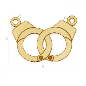 Handcuffs Pendant, Connector, LK-0484 Handcuffs Pendant, Connector, LK-0484