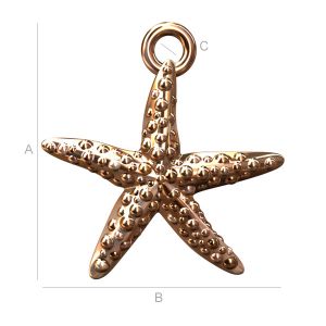 Seestern-Anhänger, Silberschmuck, ODL-00070