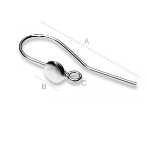Ohrhaken, Ohrringteile, BO 1 SKS Ohrhaken, Ohrringteile, BO 1 SKS