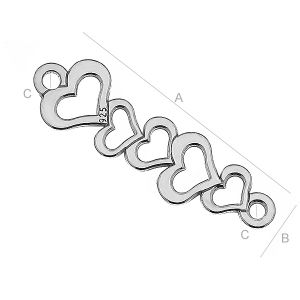 Verteiler, Herz, Connector, Schmuckteile, LK-0514 Verteiler, Herz, Connector, Schmuckteile, LK-0514