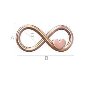 Unendlichkeitszeichen mit Herz, Infinity, Silberschmuck, ODL-00082