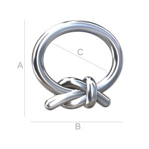 Knotenanhänger, Verbinder, Silberschmuck, ODL-00087 Knotenanhänger, Verbinder, Silberschmuck, ODL-00087