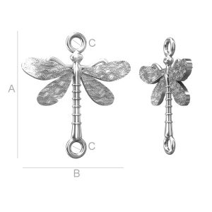Dragonfly Pendant, Connector, Jewelry Findings,  ODL-00097