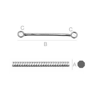 Käärmeketju, pidennysketju, jatkoketju, SNAKE 025 DC8L CON 2 - 25 MM Käärmeketju, pidennysketju, jatkoketju, SNAKE 025 DC8L CON 2 - 25 MM