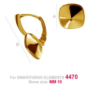 Lever Back Earrings for Swarovski 4470, OKSV 4470 10 MM BA SET 1 ver.3 A
