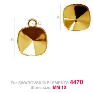 Pendant Base, Swarovski 4470, Jewelry Findings, OKSV 4470 10 MM CON 1 ver.3 A Pendant Base, Swarovski 4470, Jewelry Findings, OKSV 4470 10 MM CON 1 ver.3 A