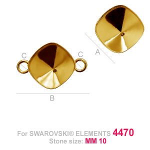 Pendant, Connector, Swarovski 4470, OKSV 4470 10 MM CON 2 ver.3 B