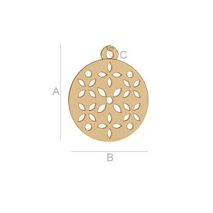 Pyöreä riipus, hopeakorut, LK-0541