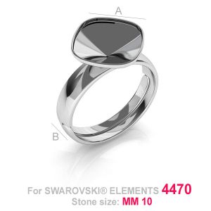 Sormus, Swarovski, avattava, OKSV 4470 10 MM S-RING UNIVERSAL ver.3 B