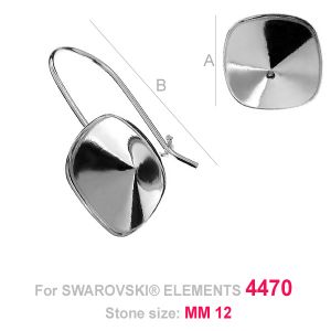 Ear Wire, Earring Findings, Swarovski, OKSV 4470 12 MM BZ ver.3 A