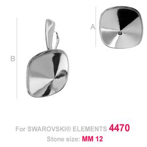 Pendant for Swarovski, OKSV 4470 12 MM KRP SET 1 ver.3 A Pendant for Swarovski, OKSV 4470 12 MM KRP SET 1 ver.3 A