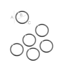 Jump Rings, Open, Jewelry Findings, KC-0,60x4,50 Jump Rings, Open, Jewelry Findings, KC-0,60x4,50