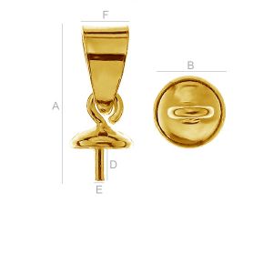 Pearl Cup Bail with Pin, MSK 4 Pearl Cup Bail with Pin, MSK 4