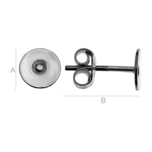 Ohrstecker mit Verschluss, Ohrringteile, 6mm, GWP 6 KLSB Ohrstecker mit Verschluss, Ohrringteile, 6mm, GWP 6 KLSB