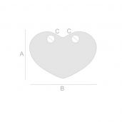 Silver heart - LK-0580 - 0,60