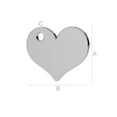 Small plaque to be engraved heart - LK-0573 - 0,50