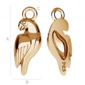Parrot charms Sterling silver - ODL-00103