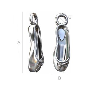 Spitzenschuhe, Ballettschuhe, Silberschmuck, ODL-00062 Spitzenschuhe, Ballettschuhe, Silberschmuck, ODL-00062
