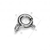 Open sterling bolt ring - AM 5,5 TNMA