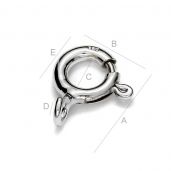 Open sterling silver bolt ring 7mm - AM 7,0 TNMA