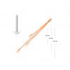 Triple chains ear thread - EKS-1 MM 36X46X56