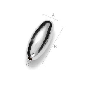 Oval Bead, Spacer, Silver Beads, OVD 4,0 (1,00) Oval Bead, Spacer, Silver Beads, OVD 4,0 (1,00)