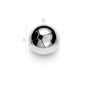 8mm Silver Bead (1 hole) - P1F 8,0 F:0,9 8mm Silver Bead (1 hole) - P1F 8,0 F:0,9
