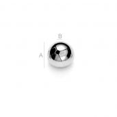 Silver balls 5mm (1 hole) - P1F  5,0 F:0,9