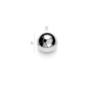 5mm Silver Beads (1 hole) - P1F 5,0 F:0,9 5mm Silver Beads (1 hole) - P1F 5,0 F:0,9