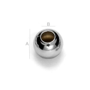 Silberperle, 5mm, glänzend, 2,2mm Öffnung  P2L  5,0 F:2,2