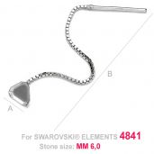 Base for earrings Swarovski 4841 - PPC 6 KLA