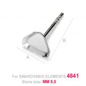 Base for earrings Swarovski 4841 - PPC 8 KLS