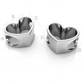 Heart spacer, pandora - ODL-00xxx