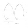 Ear wire marquise strling silver - BRY 2