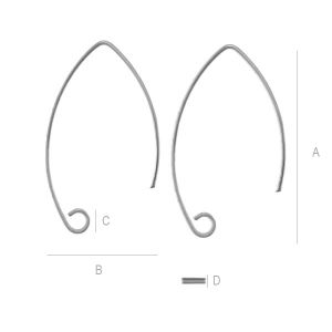 Ear Wire Fish Hook, BRY 2 Ear Wire Fish Hook, BRY 2