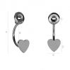Swing earrings heart - LK-0583