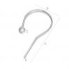 Silver open ear wire with loop - BO 40