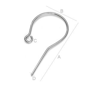 Ear Wire, Earring Findings, BO 40 Ear Wire, Earring Findings, BO 40