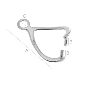 Pendant Bail for Swarovski, Jewelry Findings, KRP 48