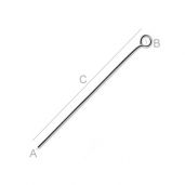 Headpins with hook lenght 30mm - SZPO 0,80 30 mm