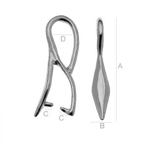 Anhängerschlaufe, Swarovski, Schmuckteile, KRP 32