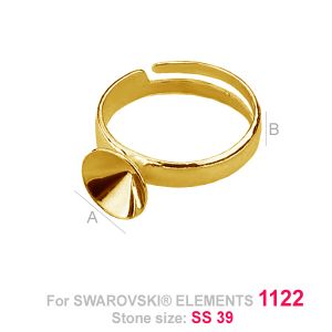 Ring, Swarovski Rivoli, Jewelry Findings, OKSV 1122  8MM S-RING UNIVERSAL