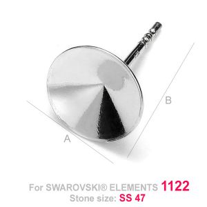 Post Earring for Swarovski Rivoli  OKSV 1122 11MM KLSG