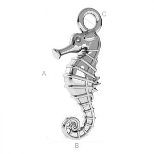 Seepferdchen-Anhänger, Silberschmuck, ODL-00109 Seepferdchen-Anhänger, Silberschmuck, ODL-00109