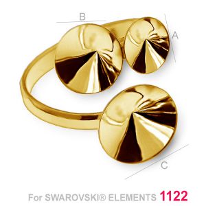 Ring, Schmuckteile, Swarovski Rivoli - OKSV 1122  8MMx10MMx12MM S-RING