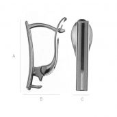 Snap findings sterling silver 925 - BZK  1