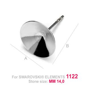 Ear Post for Swarovski Rivoli 1122, OKSV 1122 14MM KLSG