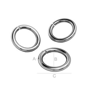 Biegeringe, Ösen, Schmuckteile, KC-0,95x2,00
